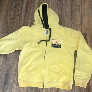 Yellow Zip-Up Yellowstone National Park Hoodie